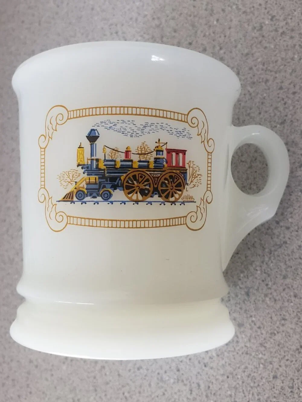 Vintage Avon 8 oz Milk Glass Shaving Mug Cup